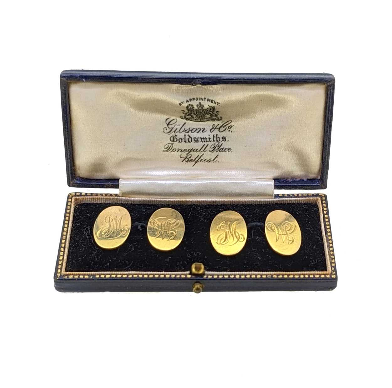 A pair of 15ct gold cufflinks,