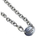 Tiffany & Co. - An oval tag necklace,