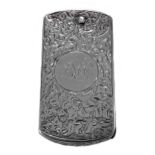 An unusual Victorian silver vesta case, mark of Sampson Mordan & Co.,