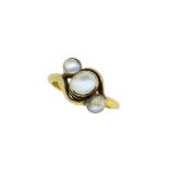 A crossover moonstone ring,