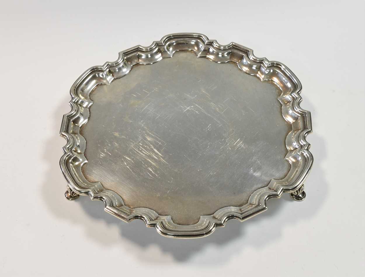 A George VI silver salver, - Image 2 of 5