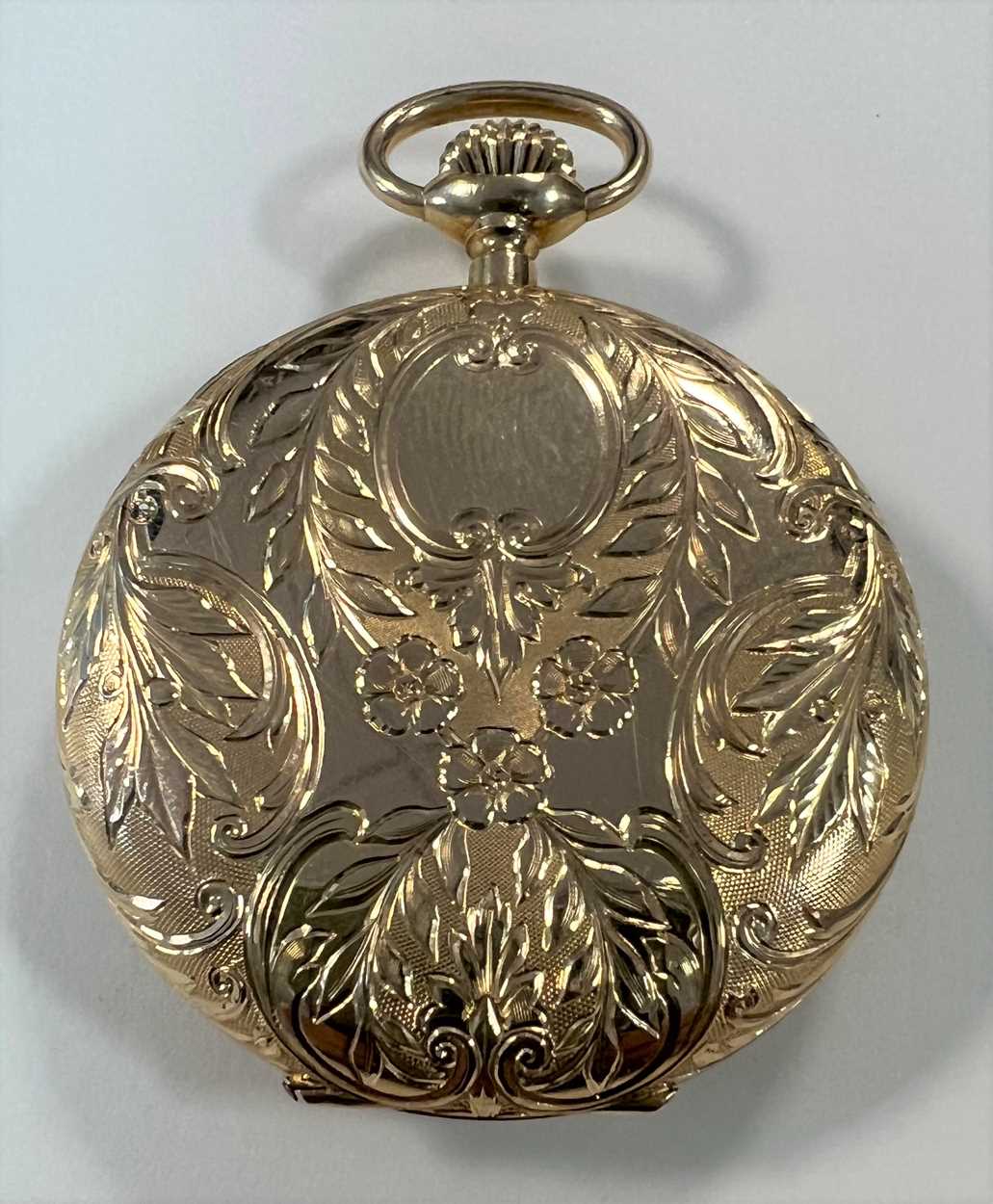 Longines for Cuervo y Sobrinos, Havana - A Swiss 18ct gold open faced pocket watch with unusual fron - Image 5 of 8