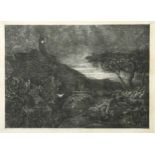 Samuel Palmer (1805-1881) The Lonely Tower, etching, a later impression by Iain Bain in 1972 from