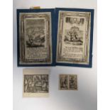 Collection of 15 woodcuts and engravings, 16th and 17th century, small size, religious and other