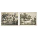 After Thomas Gainsborough (1727-1788) Three rustic country scenes with figures and farm animals,