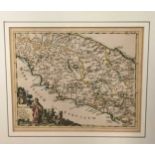 Italy, maps and views, coloured prints, including two by J & C Walker, 1830; one after John Senex