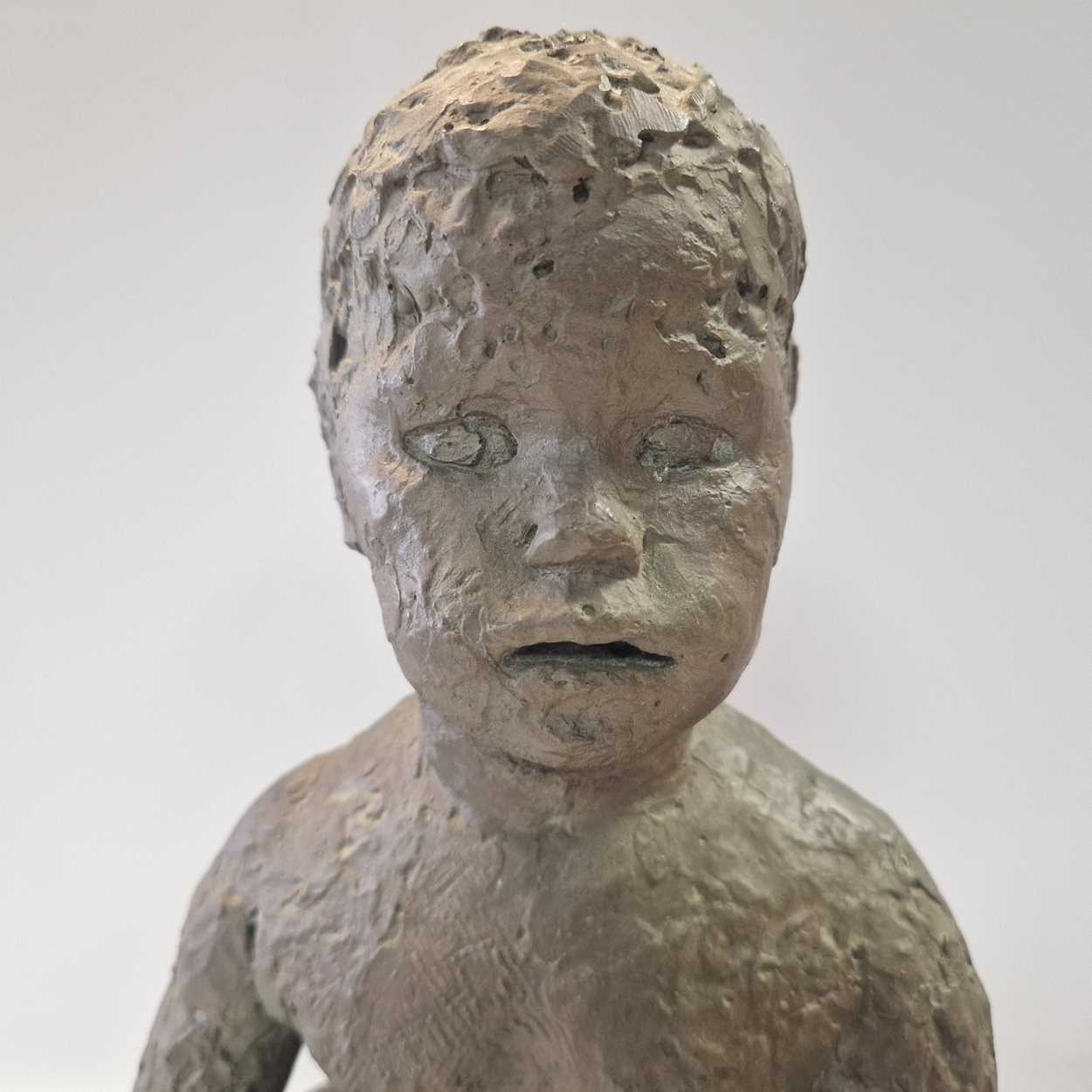 § Daphne Hardy Henrion (1917-2003), a bronzed plaster model of a squatting child, - Image 8 of 8