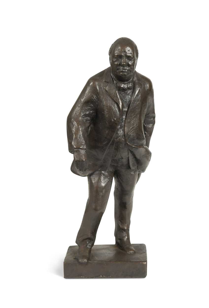 § Franta Belsky (1921-2000), a bronzed resin figure of Winston Churchill,