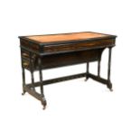 Attributed to Lamb of Manchester, an Aesthetic period coromandel writing table,
