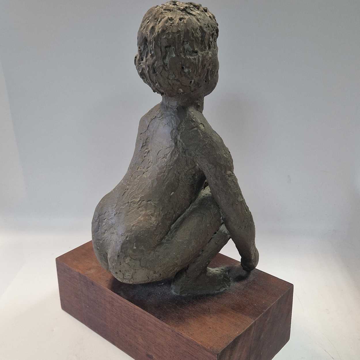 § Daphne Hardy Henrion (1917-2003), a bronzed plaster model of a squatting child, - Image 5 of 8