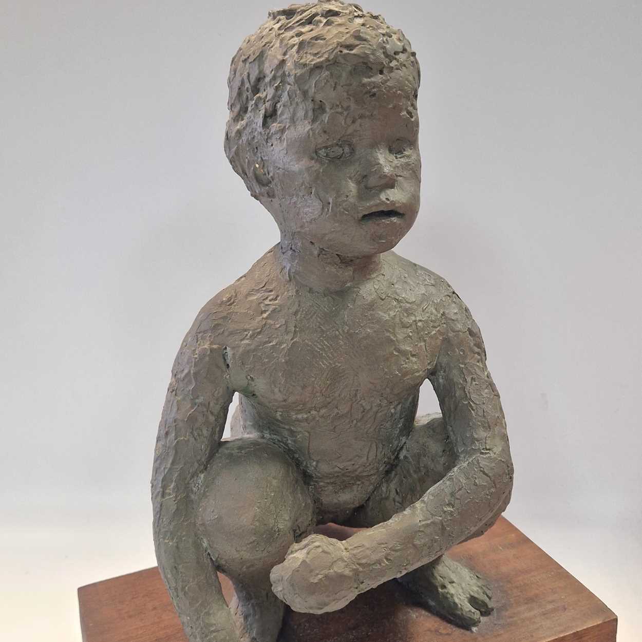 § Daphne Hardy Henrion (1917-2003), a bronzed plaster model of a squatting child, - Image 4 of 8