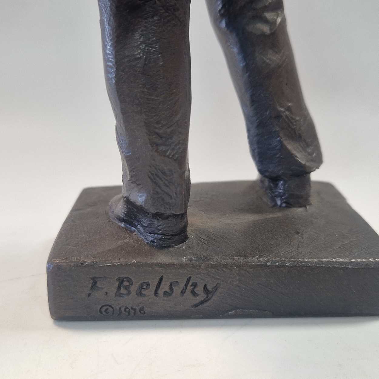 § Franta Belsky (1921-2000), a bronzed resin figure of Winston Churchill, - Image 4 of 8