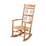 Neville Neal, a Cotswold School spindle back ash rocking chair,
