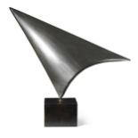 In the manner of Margaret Lovell (born 1939), a bronze sail form,