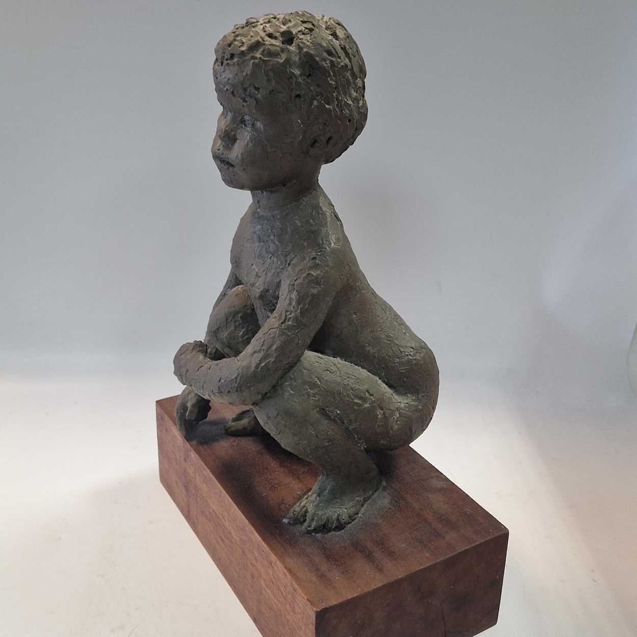 § Daphne Hardy Henrion (1917-2003), a bronzed plaster model of a squatting child, - Image 3 of 8