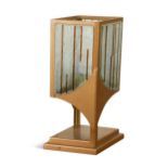 An Art Deco bronzed table lamp,