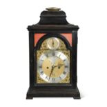 A George III ebonised bracket clock,