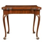 A George III mahogany card table,