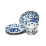 A Chinese blue and white barbed-shaped dish, Kangxi (1662-1722),