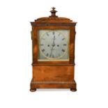 A Regency rosewood table clock,