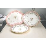 Two similar Chelsea-Derby lozenge shaped dishes, circa 1775 ,