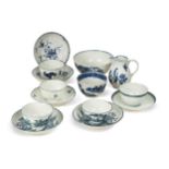 A group of 18th century Worcester porcelain tea wares,