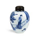 A Chinese blue and white ginger jar, Kangxi (1662-1722),