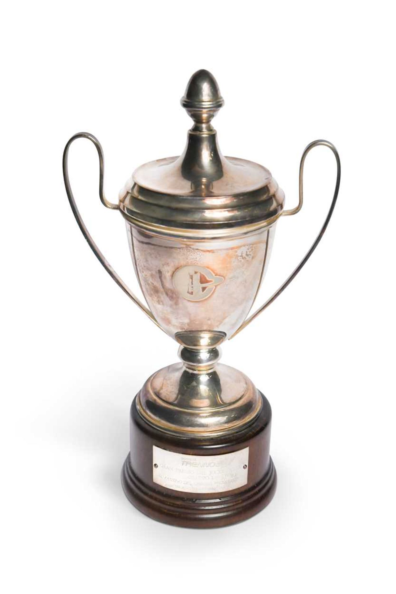 A Trenno S.p.A Gren Premio del Jockey Club silver trophy cup and stand, awarded to Frankie Dettori,