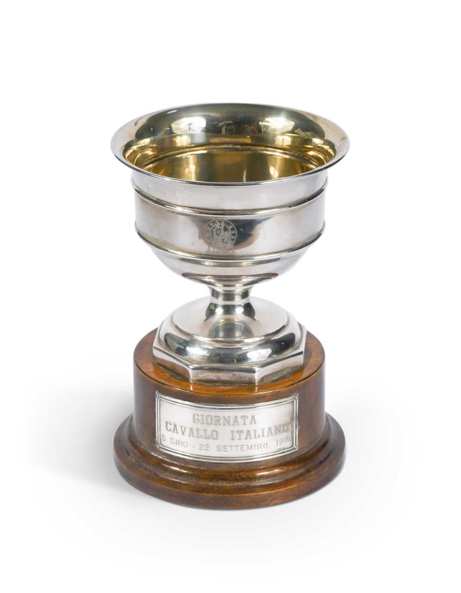A Cavallo Italiano silver trophy cup, awarded to Frankie Dettori,
