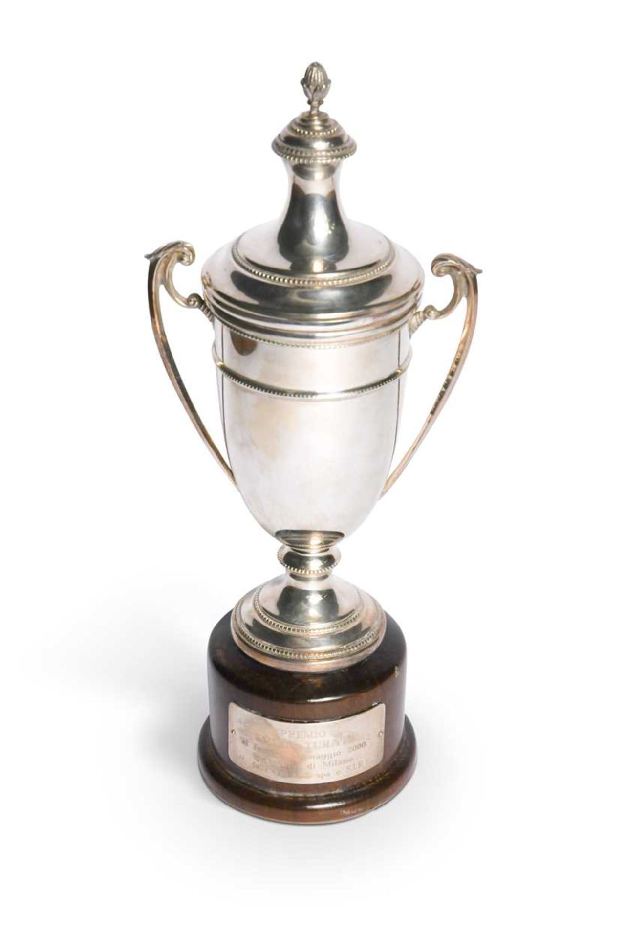 An Emilio Turato, Ippodromi di Milano, continental silver trophy cup, awarded to Frankie Dettori,