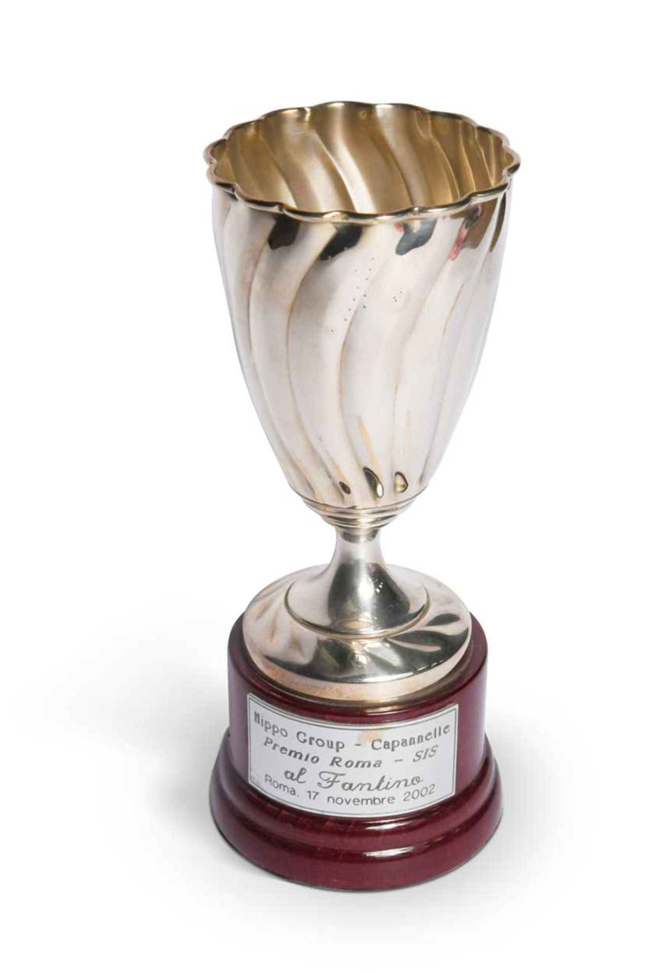 A Premio Roma - SIS continental silver trophy cup, awarded to Frankie Dettori,