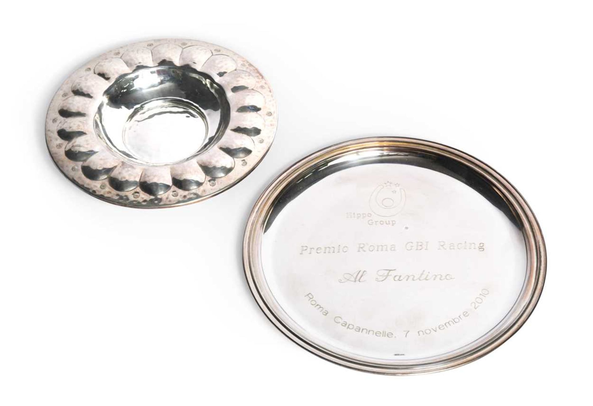 A Premio Roma GBI Racing presentation salver, awarded to Frankie Dettori,