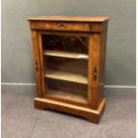 A Victorian inlaid walnut pier cabinet, 102 x 72 x 45cm