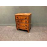 A mahogany commode chest, 19th century, with turned handles, 77 x 64 x 42cm