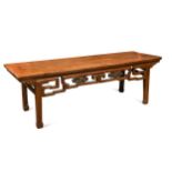 Two similar graduated Chinese low tables, late Qing/early Republic,