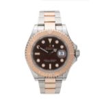 Rolex - A steel and 'Everose' 'Oyster Perpetual Date YachtMaster 40' wristwatch,