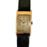 Ditis, Genève - A 9ct gold 'Art Deco' style wristwatch,