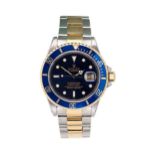 Rolex - A 2-tone 'Oyster Perpetual Date Submariner' wristwatch,