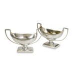 A pair of George III silver salts, mark of the Batemans,