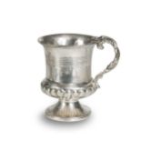 A George IV silver christening mug,
