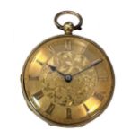 Charles Frodsham, London - A mid 19th century 18ct gold open faced pocket watch,