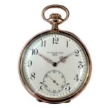 A.W. Brunns Efterträdare, Lund - An imported Swiss silver and gold open faced pocket watch,