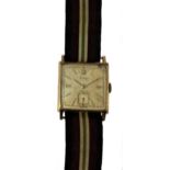 Movado for Mappin & Webb, - A 9ct gold wristwatch,