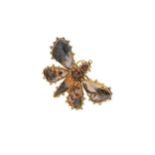An agate butterfly brooch,
