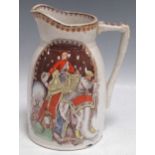 Victorian pottery jug - 1875 Visit to India by Prince of Wales, made by Cochran of Glasgow,