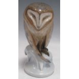 A Royal Copenhagen porcelain owl, model 273, designed by Christian Thomsen, 22cm high Condition is