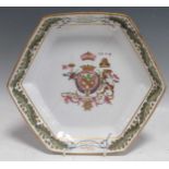 A Samson Nelson dish relating to his capture of the Spanish ship San Josef at the battle of Cape St.