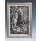 Early 20th century woodblock print"The curse of Azay-le-Rideau" - BalzacArtists proof, signed