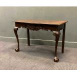 A George III style mahogany serpentine side stable, 71 x 107 x 50cm