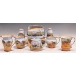 A collection of Burleigh ware 'Merrie England' pattern wares (qty)